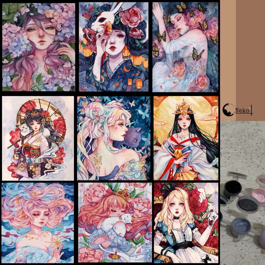 

⭐Oneko⭐ Paint By Number / melukis dengan nomor {40x50cm} Anime