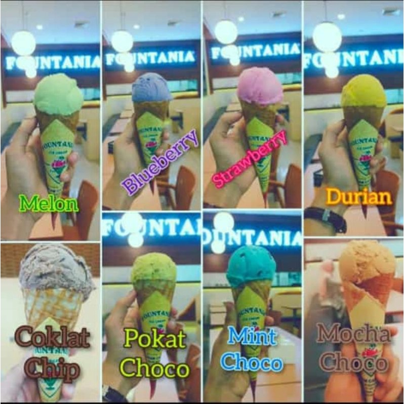 

Fountania Es Krim | Ice Cream Fountania | Segar | Manis