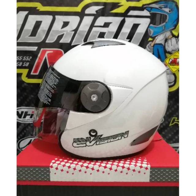 HELM KYT 2 VISION WHITE ORIGINAL HELM KYT 2VISION PUTIH HELM KYT 2 VISOR KYT 2VISOR MURAH HELM CEWEK