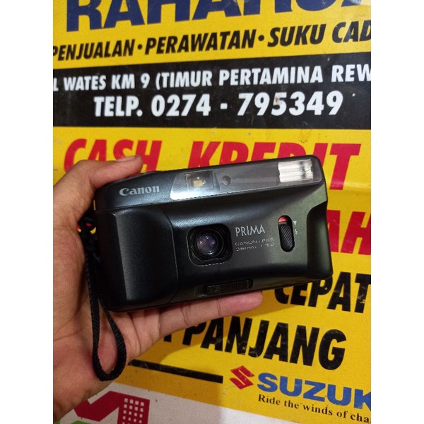 kamera analog canon prima junior 35mm film pocket no canon autoboy af35m nikon l35 ad mju yashica mi