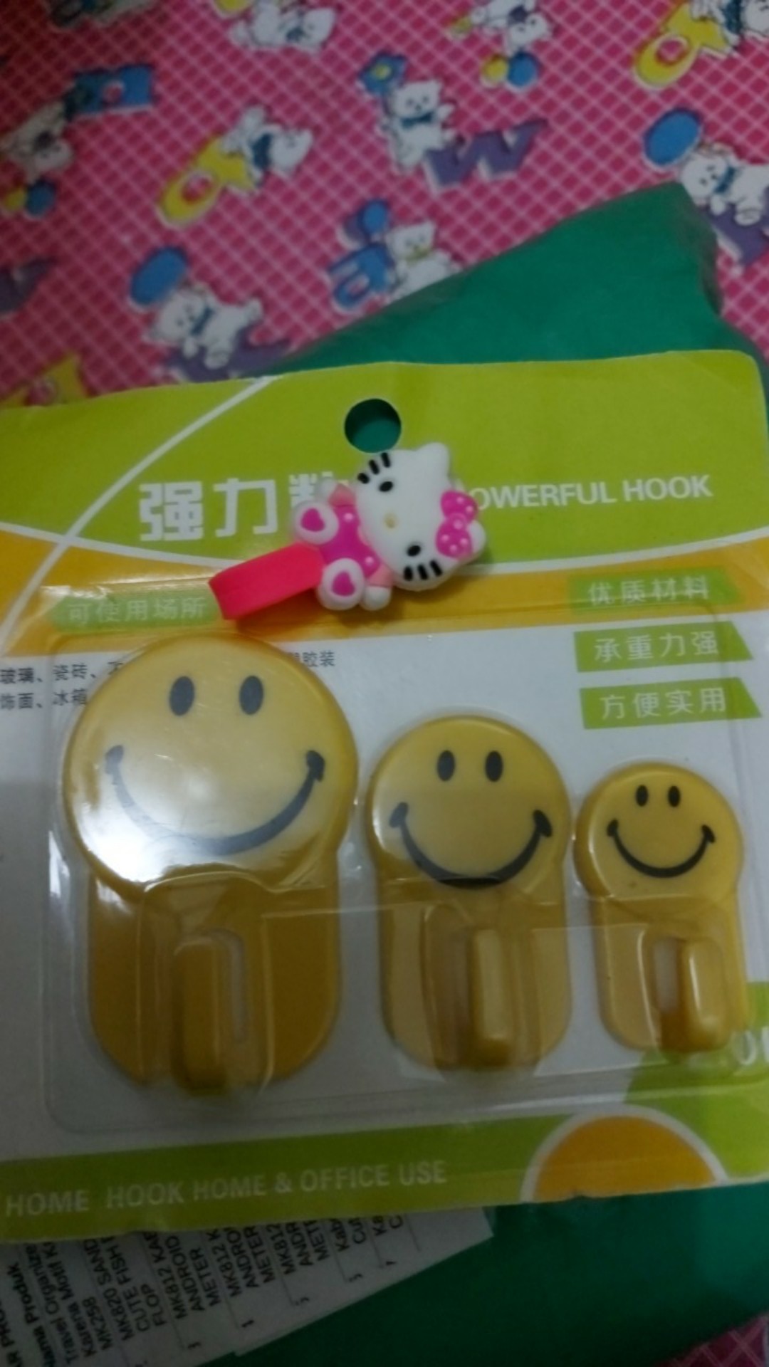 Mk859 Gantungan Dinding Hiasan Hook Smiley Lucu Cute Murah Dekorasi Rumah