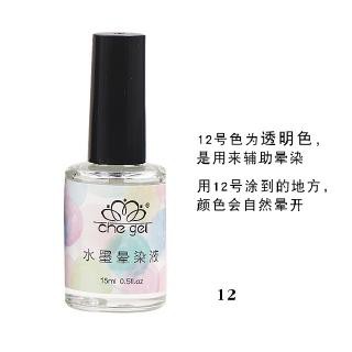 WHITE BLOOMING INK NAIL ART halo dye inked ink nail white nail art tinta putih hiasan nailart che gel