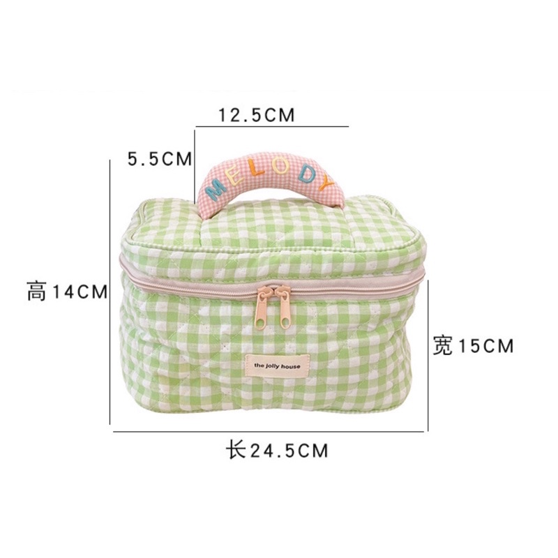 KENSHO Kotak Pensil Pouch Sleting/ Tempat Makeup / Tas Aksesoris Wanita Pastel Aesthetic Korea Import Lucu Melody