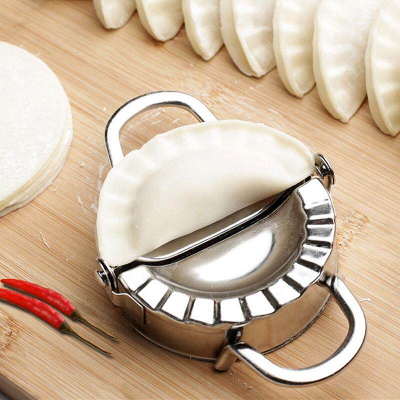 Cetakan Pastel Pangsit Dumpling Alat 7.5cm/8.5cm/9.5cm Bulat Silver Dimsum Dumpling Mold Stainless