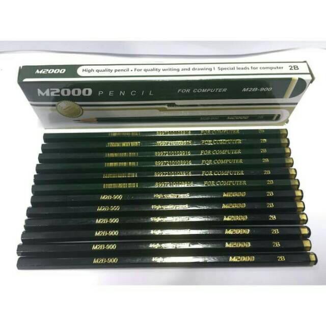 Pensil M200 2B Warna Hijau/Biru Harga Satuan atau 1 pcs