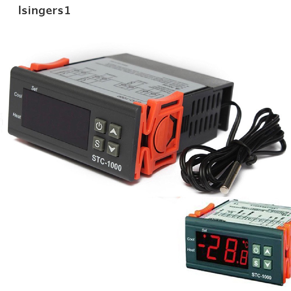 (lsingers1) Thermostat Digital Sensor LED AC10A 220V Untuk Inkubator