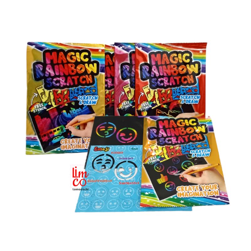 

Magic Rainbow Scratch | Gambar Cetakan Ajaib | Lembar Gambar Pelangi Ajaib