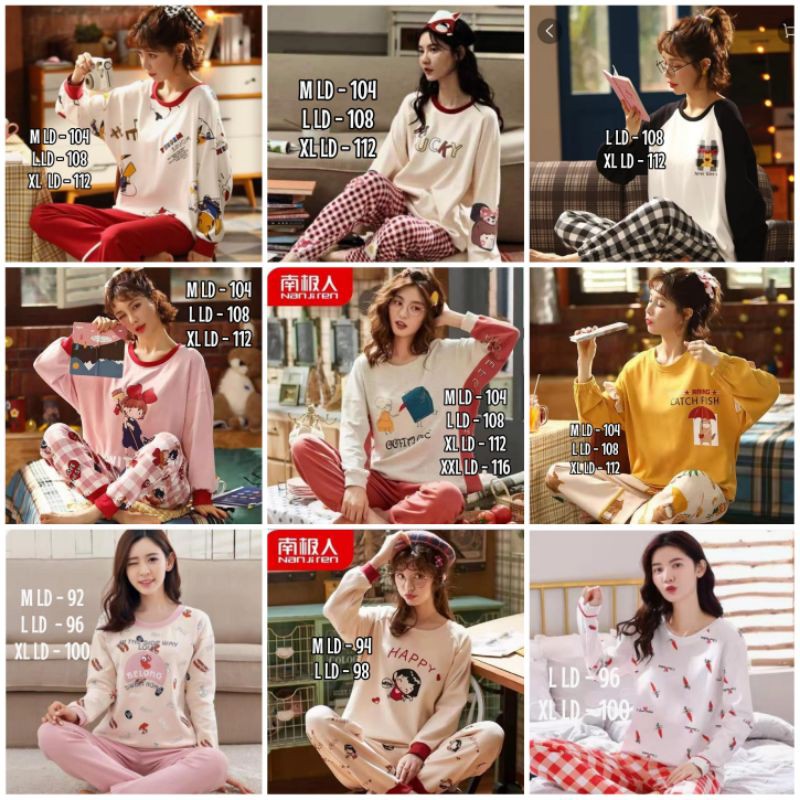 Baju Tidur Import Murah /Piyama Wanita PP Premium Murah /Fashion wanita murah/Sleepwear Import C03-C1