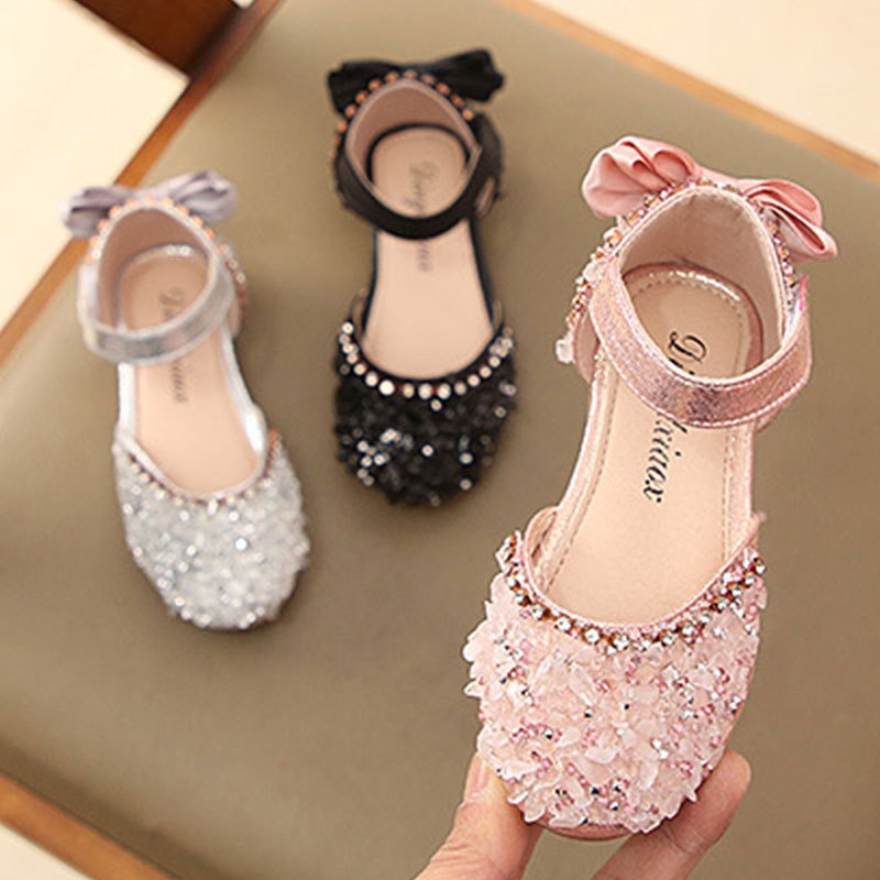 Juragan Junior [COD] Sandal SERAFI Glitter Sandal Sepatu Formal Anak Perempuan Size 26-36