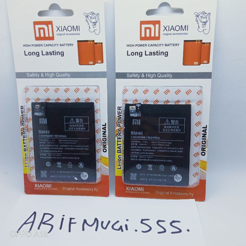 Battery Baterai/Batu Batre XiaoMi XioMi Xioami Redmi Note 3 BM46 BM 46 Original