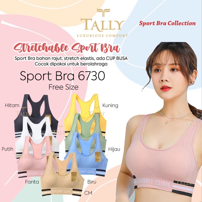 Bh sport | SportBra Tally 6730 Bahan rajut/spndex Freesize