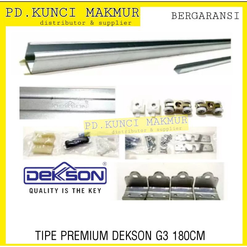 rel sleding dekson D3 180cm 1.8m/rel pintu geser G3 1set lengkap
