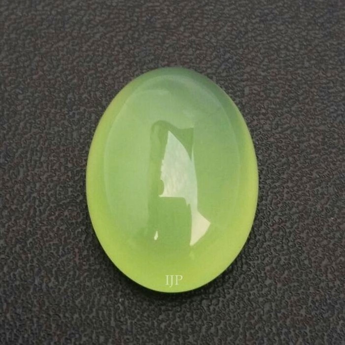 nje050rc (1Pcs Harga Grosir) Promo Natural Anggur Green Chalcedonyy - Tanpa Ring, 18X13X8Mm Rg05G0