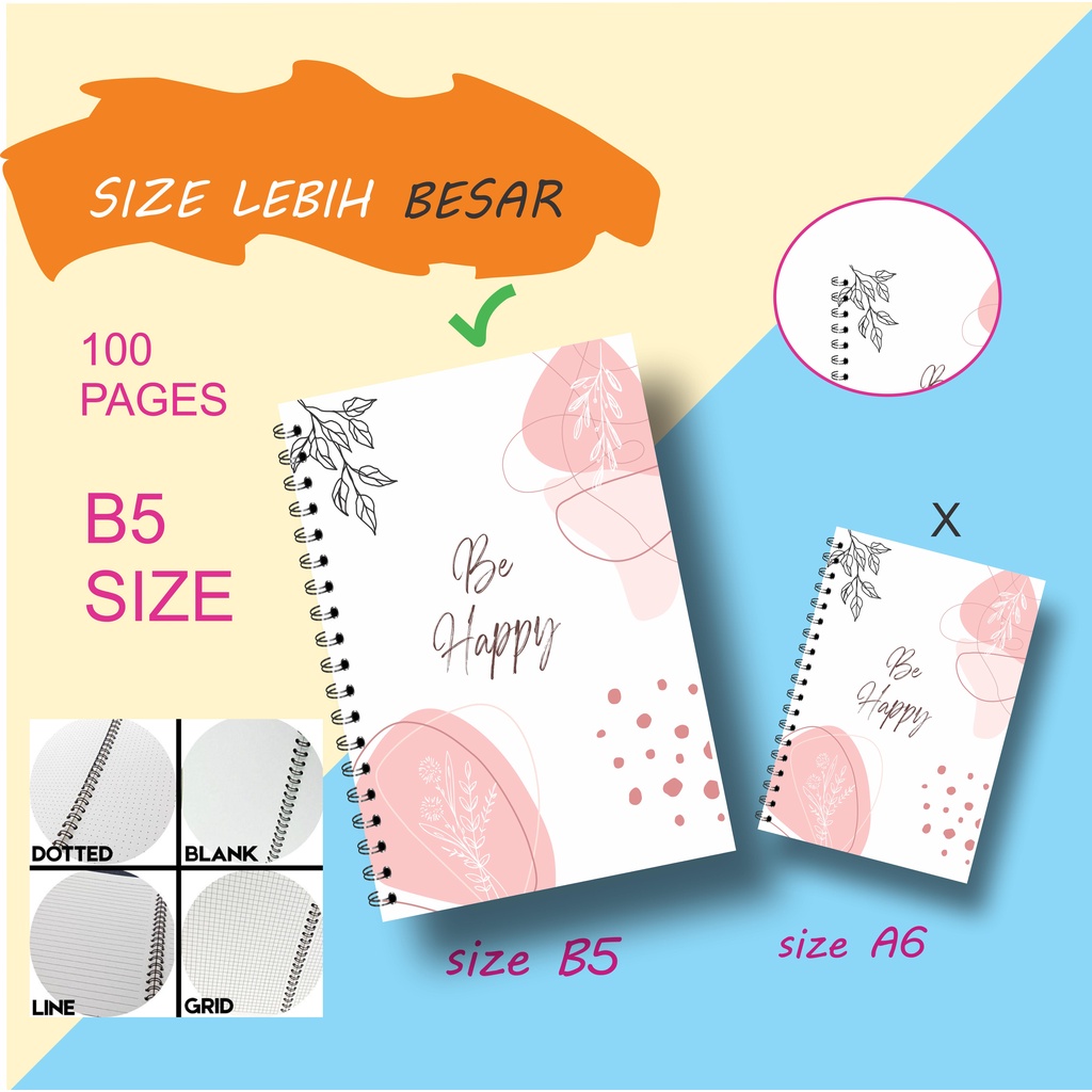 

notebook note book notes book B5 buku kuliah buku diary diary book aeshthetic b5 motif aesthetic agenda planner buku besar isi 100 halaman bahan hvs 80 gsm ukuran lebih besar