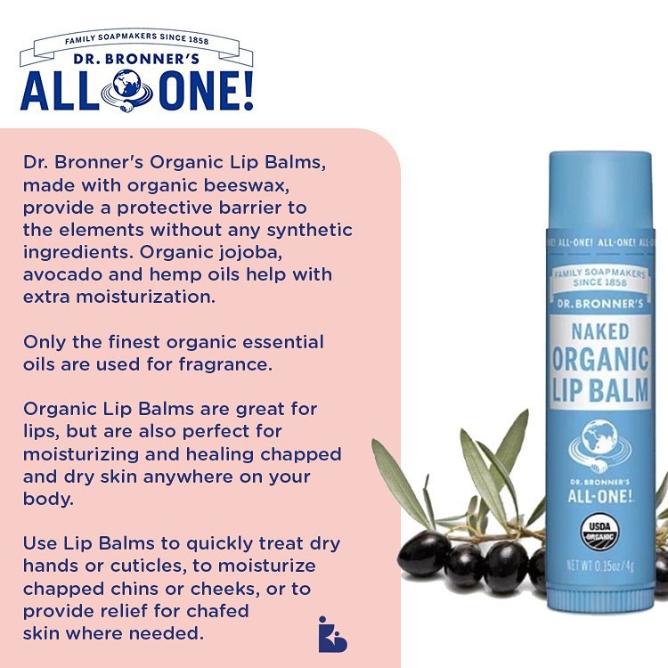 Dr. Bronner's Organic Lip Balm 4g | Lip Balm | Pelembab Bibir