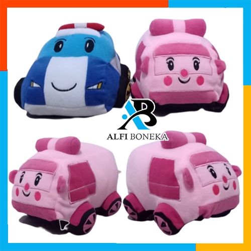 Boneka Mobil Mainan Amber - Mobil Polisi dan Ambulan Berwarna Pink untuk Anak-anak Berkualitas Tinggi, Mainan Edukatif dan Menyenangkan