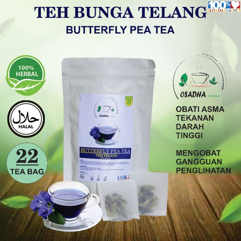 

TEH BUNGA TELANG. BUTTERFLY PEA TEA 22 tea bag