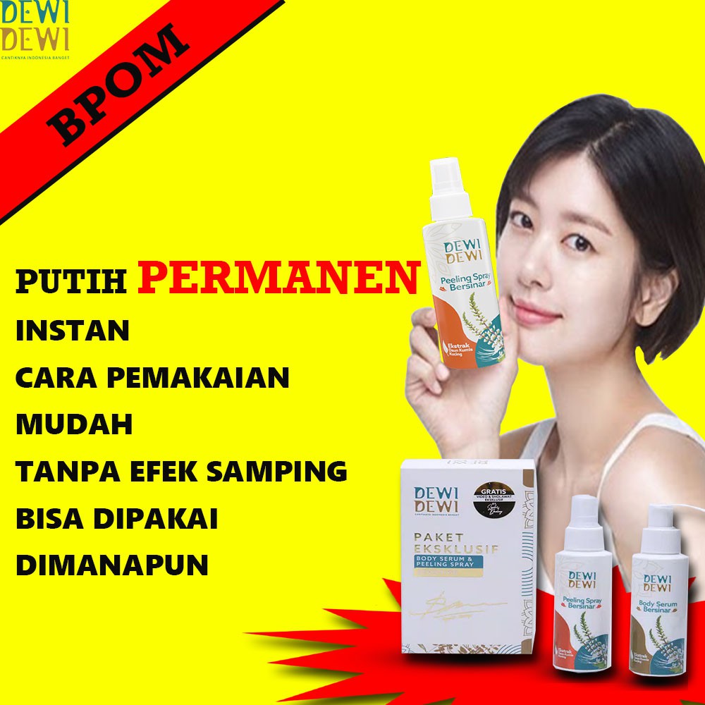 Serum whitening pemutih pembersih krim kulit tubuh body pria wanita dewidewi beauty serum paket