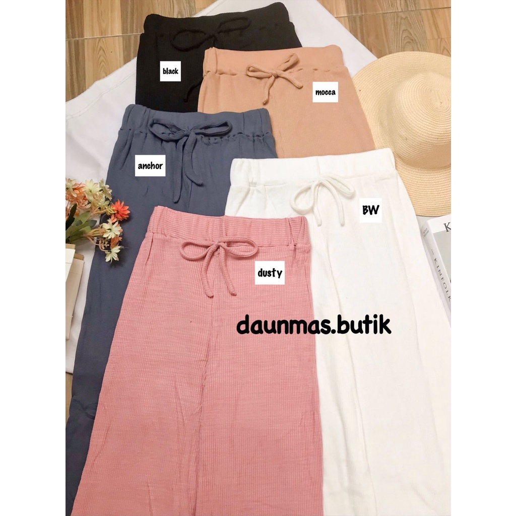 1KG MUAT 3PCS | IRENE KIREY JOLLA PANTS HIGHWAIST KULOT CELANA PANJANG KNIT PREMIUM BEST QUALITY FASHION WANITA TERBEST SELLER