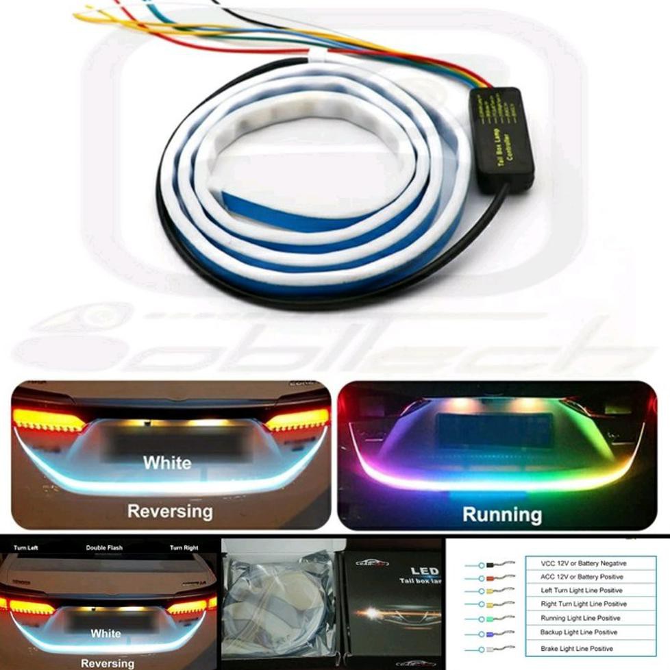 TERLARIS  Lampu Bagasi Mobil Led RGB 7 Color Running Sein TERBARU
