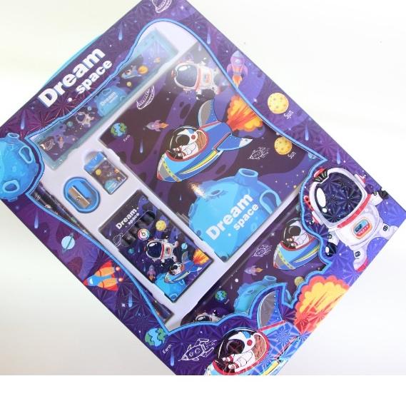 

New KJ ! STUDY SET STATIONERY SET ALAT TULIS SEKOLAH ANAK SET ATK MOTIF ANIMAL/DINOSAURUS 8012 ✓
