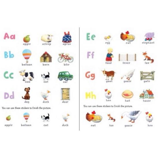 

Usborne A B C Sticker Book - Alphabet Buku Import Huruf Learning Thebest
