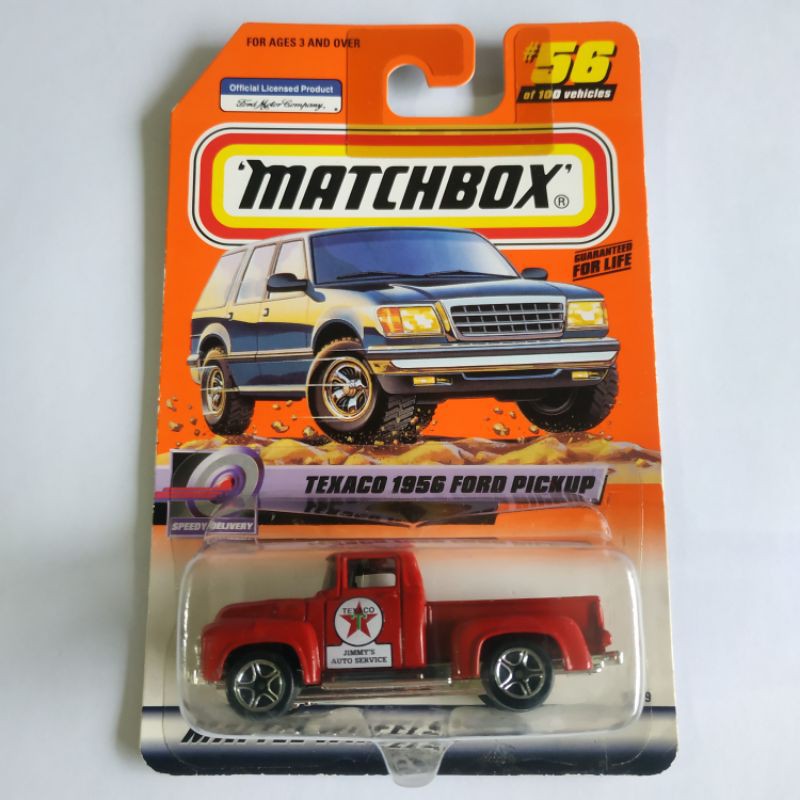 matchbox texaco 1956 ford pickup merah