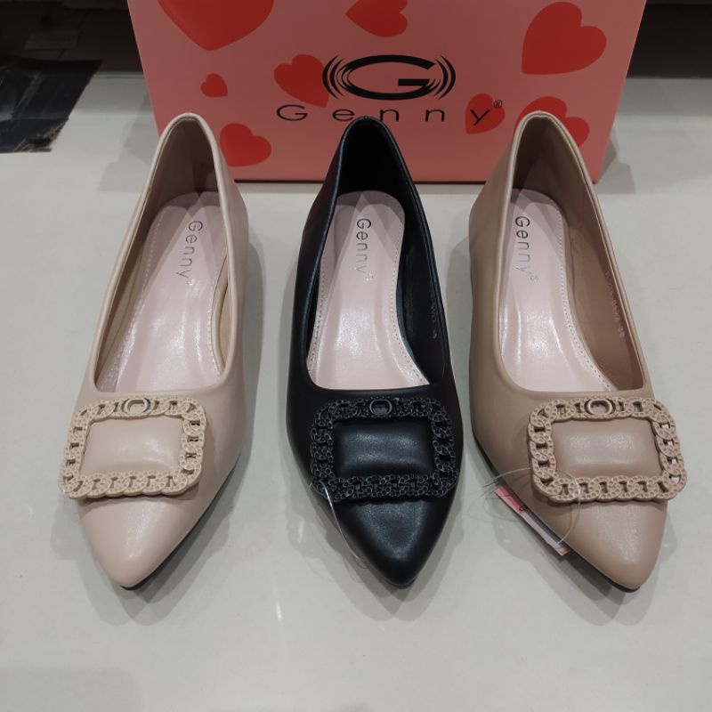 sepatu kerja Genny hak 3cm ringan hak karet