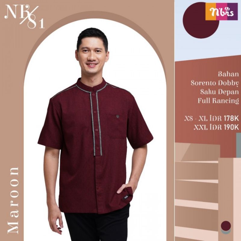 Nibras Koko Nk 81/ Baju Pria / Kemeja Pria / Baju Koko Trendy / Baju Koko Remaja / Nibras Terbaru