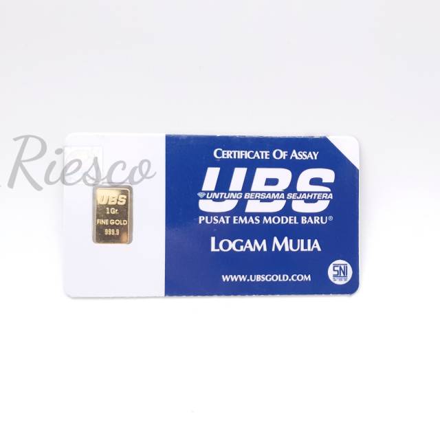 Emas Batangan Logam Mulia UBS 1 Gram