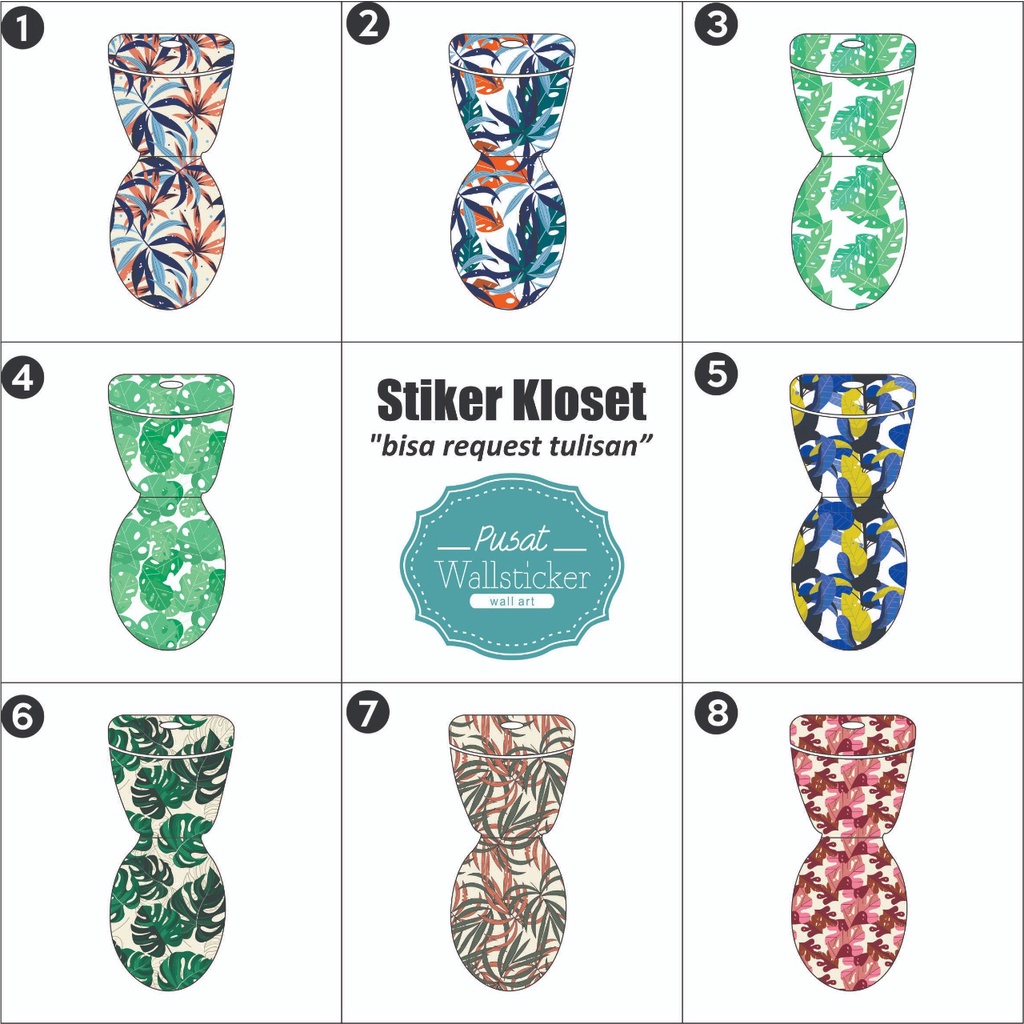 STICKER KLOSET DUDUK / STIKER TOILET / MOTIF 59