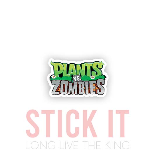 

Stiker sablon setrika DTF kaos baju sticker vinyl plants vs zombies gamer 38