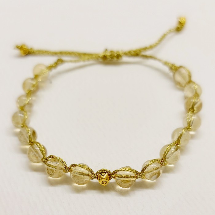 Gelang boho Citrine asli model Samapura