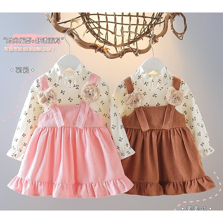 Dress Bayi Perempuan ELLE Baju Fashion Anak Bayi Perempuan 6 bulan - 3 tahun Korean Style Import