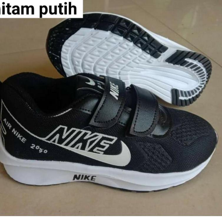SEPATU ANAK SD KELAS 1 2 3 4 5 6 SNEAKERS SEKOLAH NIKE AIR HITAM POLOS MODEL SPORT FULL BLACK MODEL 