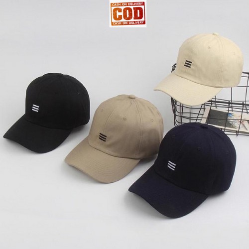 TOPI BASEBALL BORDIR THREE LINES TRENDY STYLISH KUALITAS PREMIUM