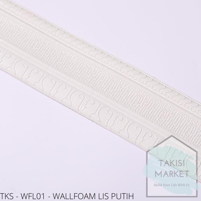 TKS - WFL001 - Wallfoam Lis Putih Dinding Rumah - Dekorasi Rumah