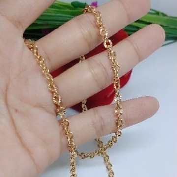 kalung titanium 60 cm perhiasan aksesoris lapis emas