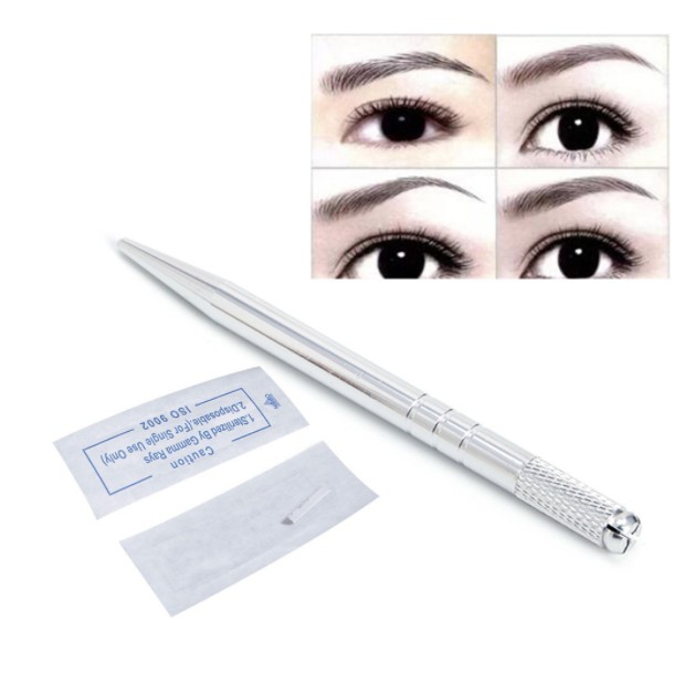 Paket Hemat sulam alis / Pen Microblading Kits Set Manual Pen Needles Ink New / Paket Sulam Alis / Paket Sulam Bibir
