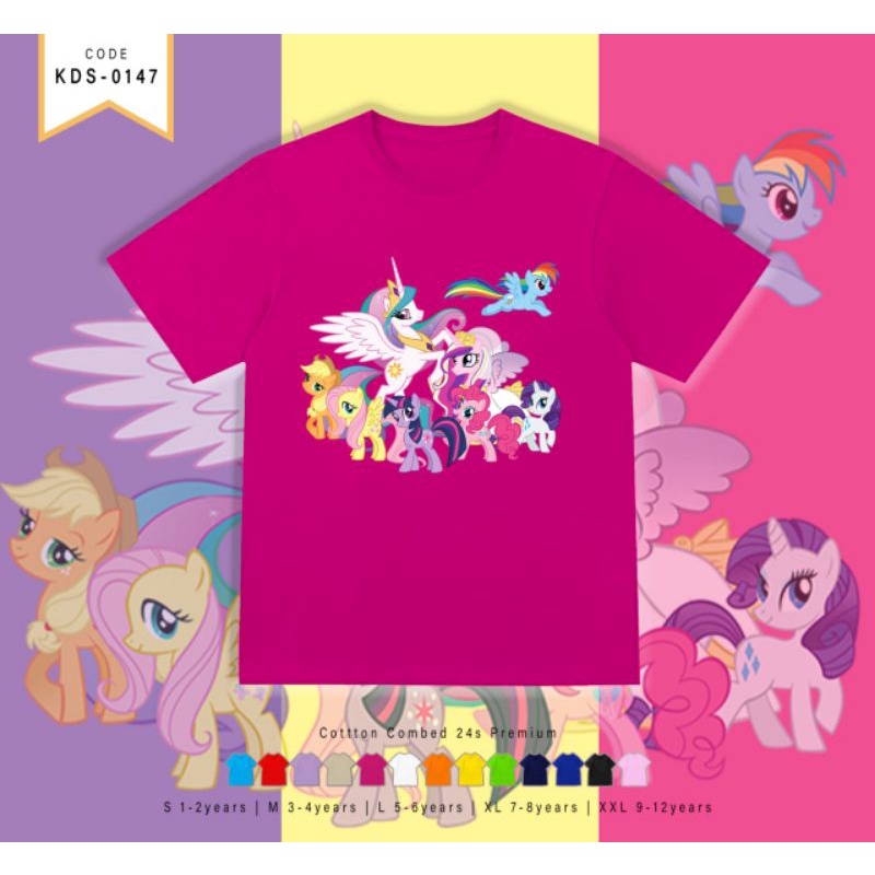 KAOS ANAK PEREMPUAN LITTLE PONY/COTTON 24S PREMIUM