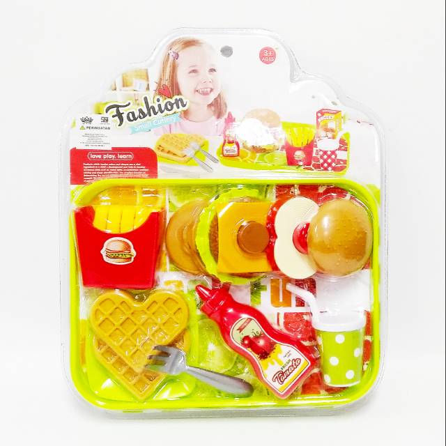 Sekawantoys Mainan masak-masakan anak Fashion Small Cutlery Hamburger [BQ800A4]