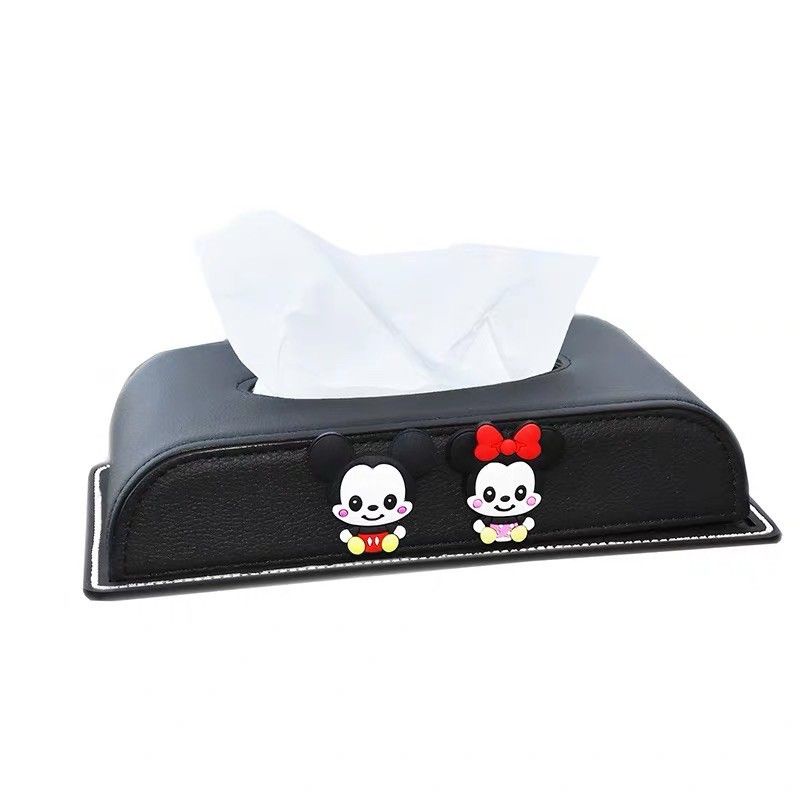 Kotak Tempat Tisu Bentuk D BLING DAD BUNGA PASSION FLOWER Mobil Car Dashboard Tissue Box Kulit mickey minnie