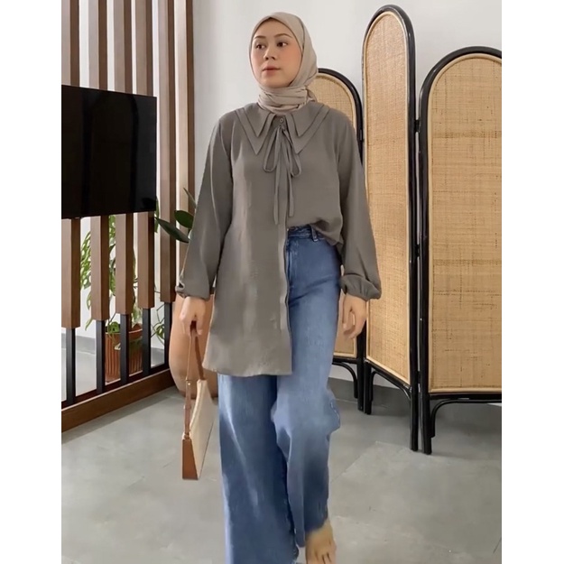 MIA BASIC BLOUSE / KEMEJA WANITA / BLOUSE WANITA TALI