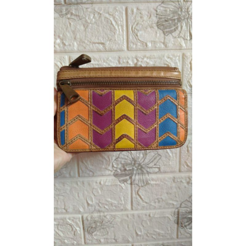 Preloved Dompet Fossil Patchwork