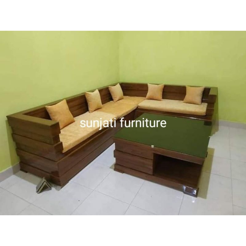 kursi sudut box jati