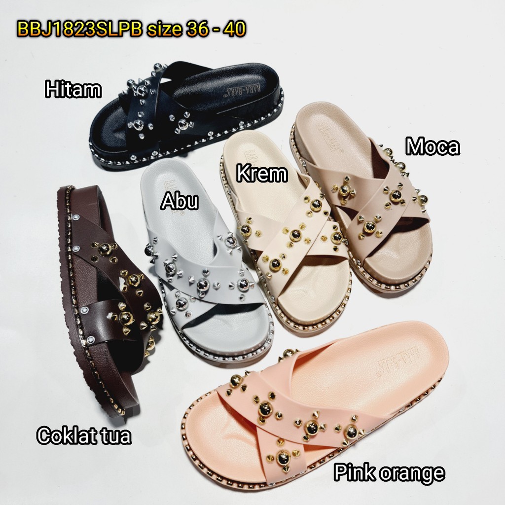 jelly sendal wanita bara bara sandal karet import barabara cewek BBJ1823SLPB