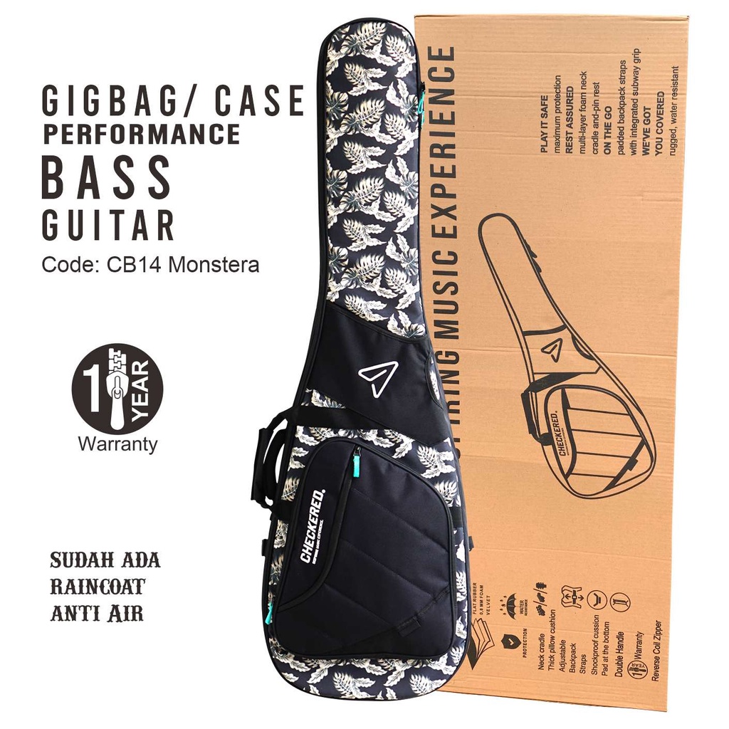 GIGBAG TAS GITAR BASS CB14 TROPICAL PRINTS PERFORMANCE CHECKERED