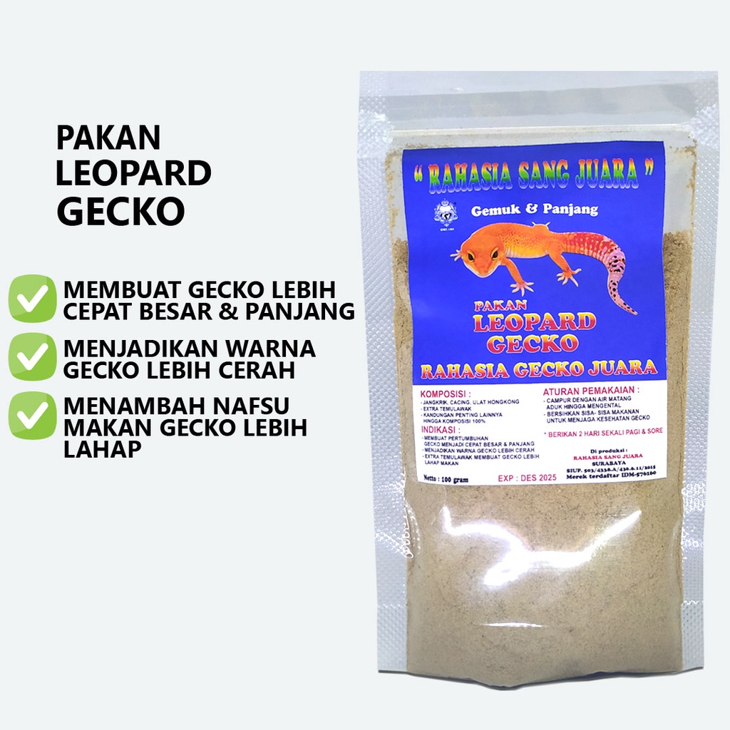 PAKAN GECKO LEOPARD GEMUK DAN PANJANG