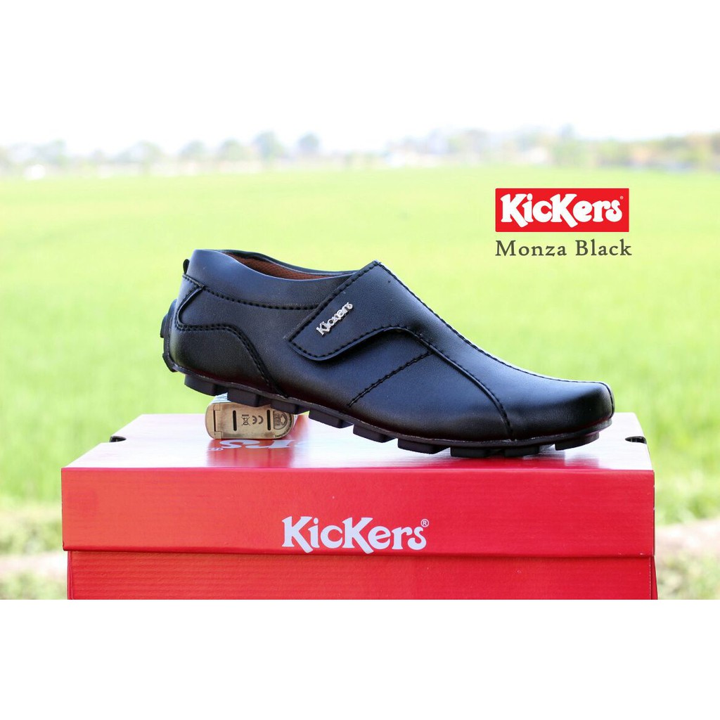 Sepatu Kantor Pria Kickers Pantofel Formal Kerja Dinas Pesta Kulit Sapi Asli Coklat Tua Dan Hitam