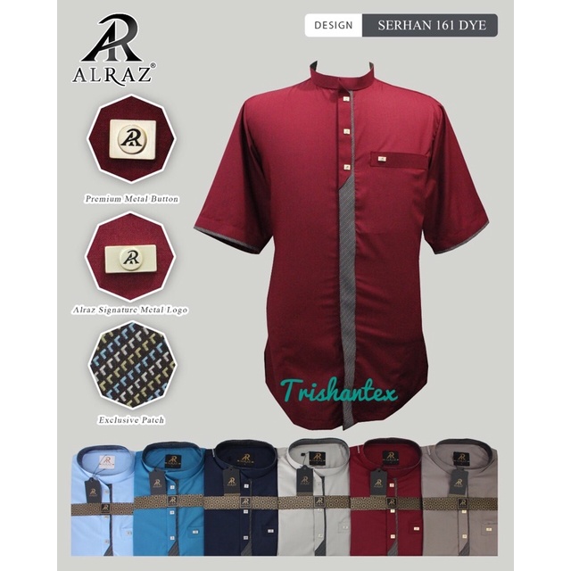 BAJU KOKO ALRAZ Kemeja Koko Pria Lengan Pendek Premium Quality